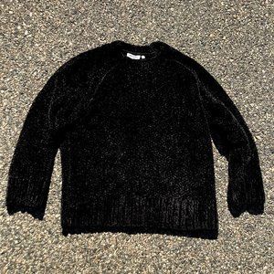 Weekday Chenille Black Sweater / Jumper Small